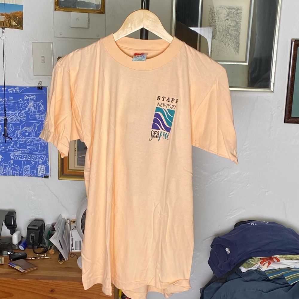 Vintage Newport Beach balloon show staff shirt